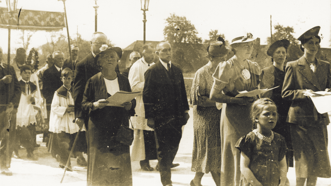 Fronleichnam 1940: einziger Nachweis, dass Liedertafelmitglieder doch auch in jenen Tagen sängerisch unterwegs waren