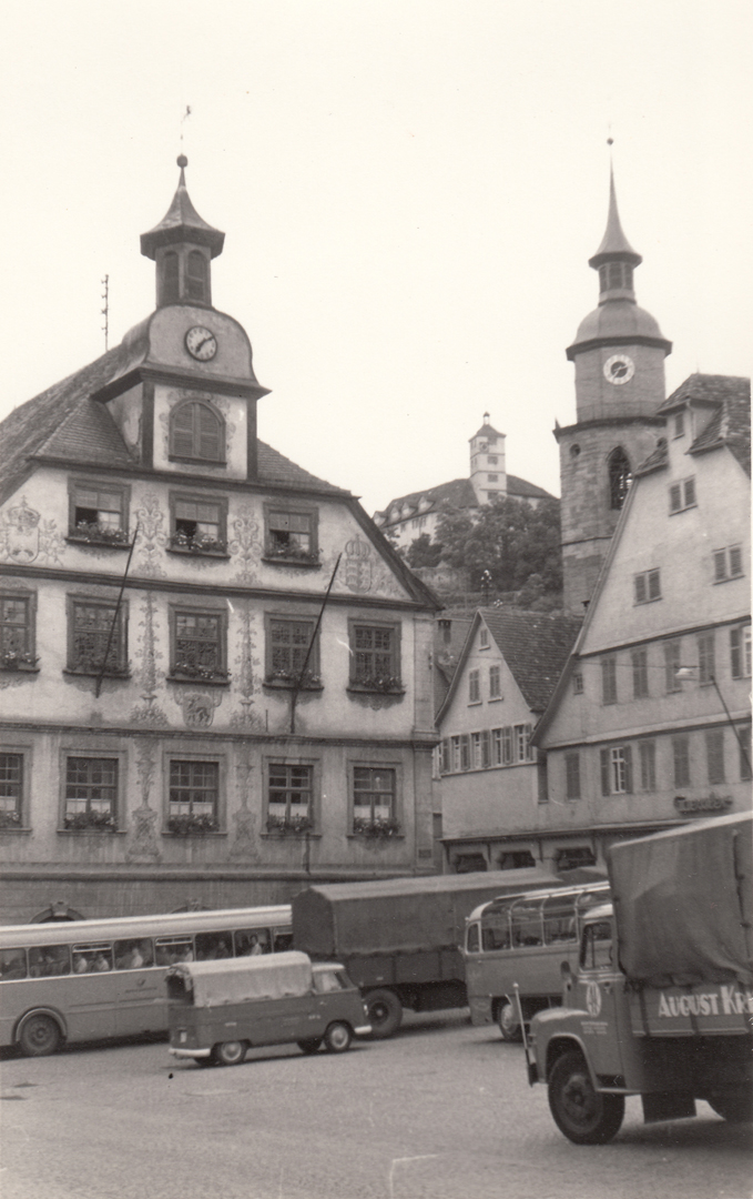 Das Rathaus von Vaihingen am 13. Juli 1961